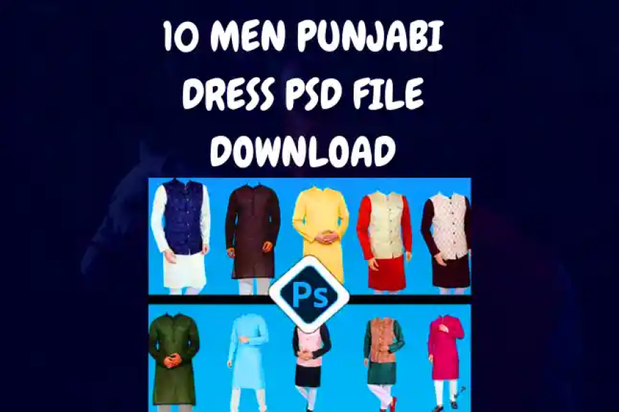 10 Men Punjabi Dress PSD File Download