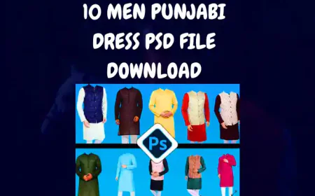 10 Men Punjabi Dress PSD File Download