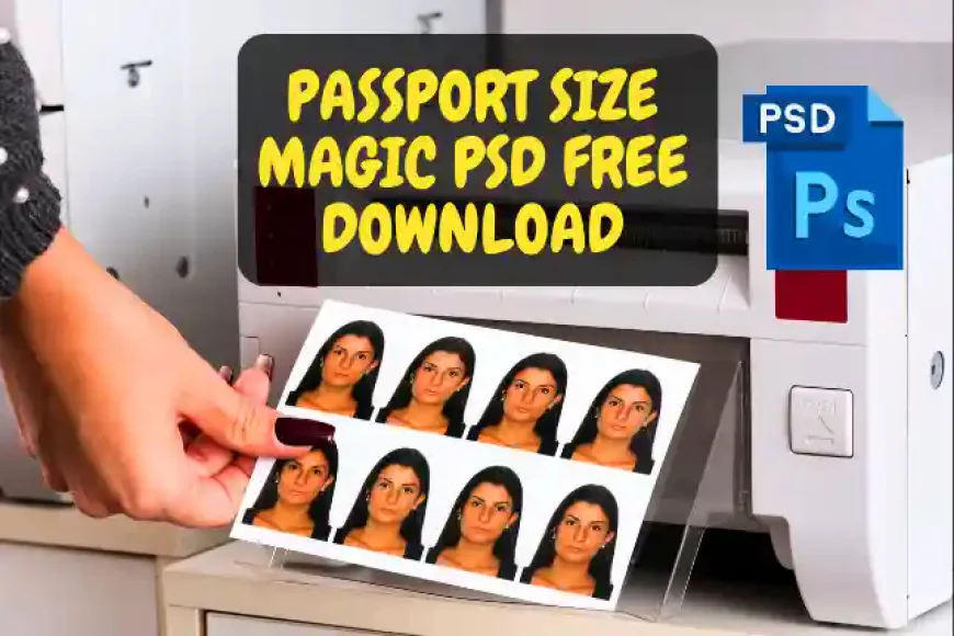 Passport Size Magic PSD Free Download