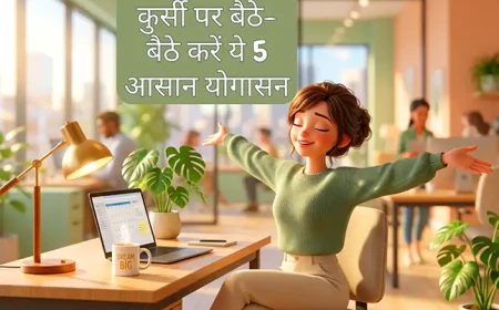 कुर्सी पर बैठे-बैठे करें ये 5 आसान योगासन (कमर दर्द छूमंतर)