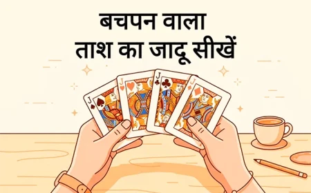 बचपन वाला ताश का जादू सीखें (Step by Step): 100% Working Card Trick