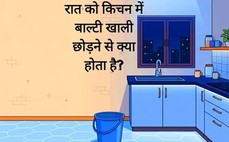 रात को किचन में बाल्टी खाली छोड़ने से क्या होता है?