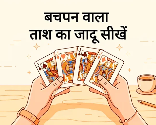 बचपन वाला ताश का जादू सीखें (Step by Step): 100% Working Card Trick
